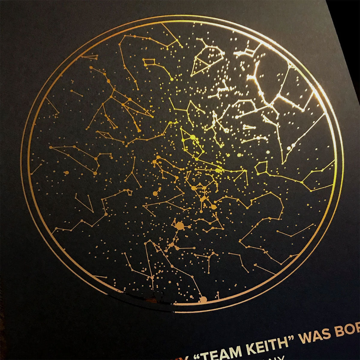 Custom Star Map By Date And Time - Foil Print