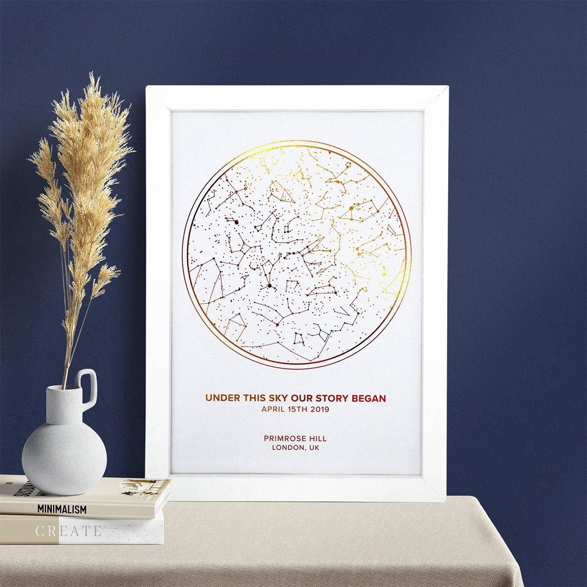 Custom Star Map By Date And Time - Foil Print