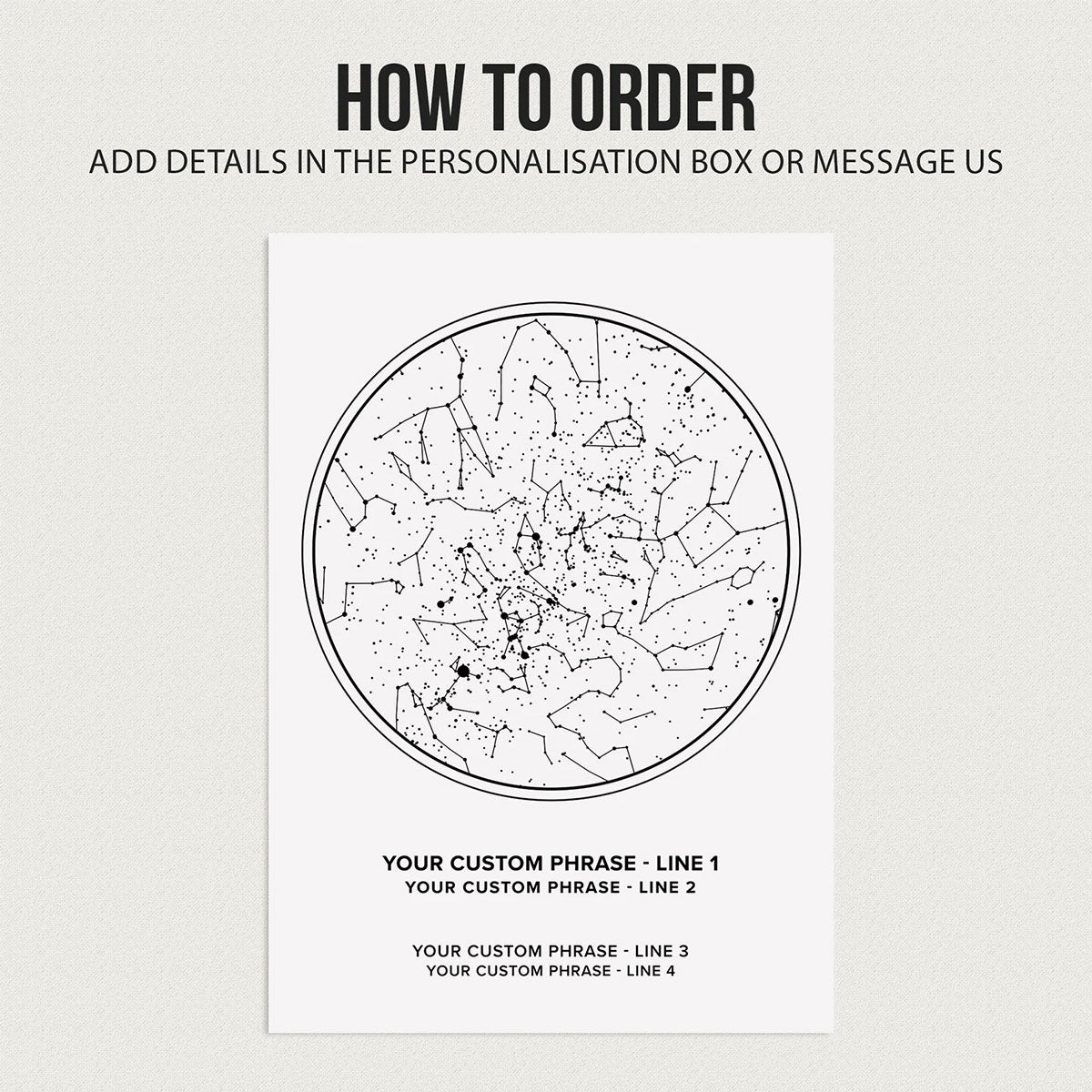 Custom Star Map By Date And Time - Foil Print