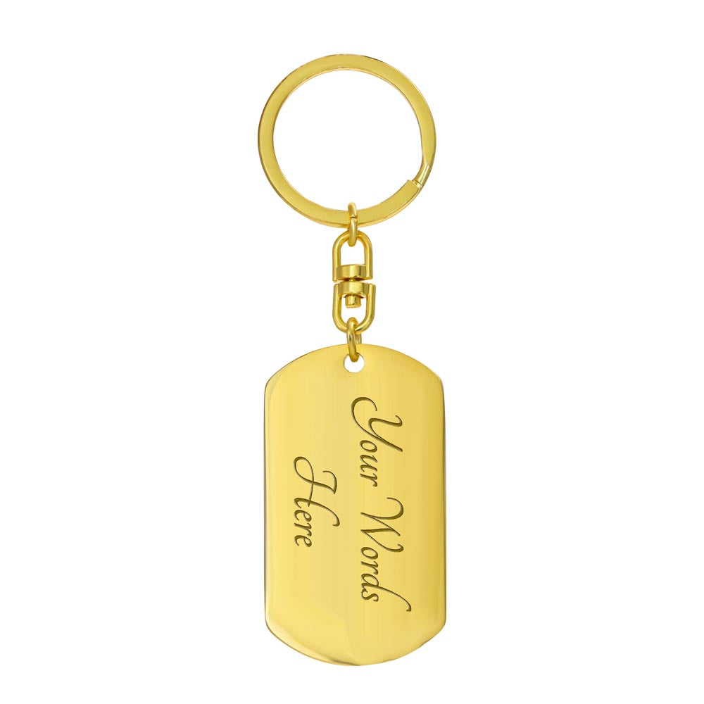 Straight Ally Pride Flag Keychain With Optional Engraving