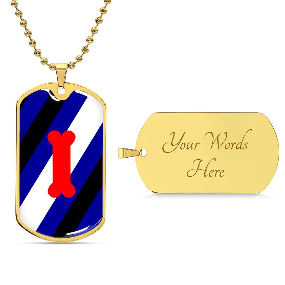 Puppy Play Pride Flag Necklace With Optional Engraving