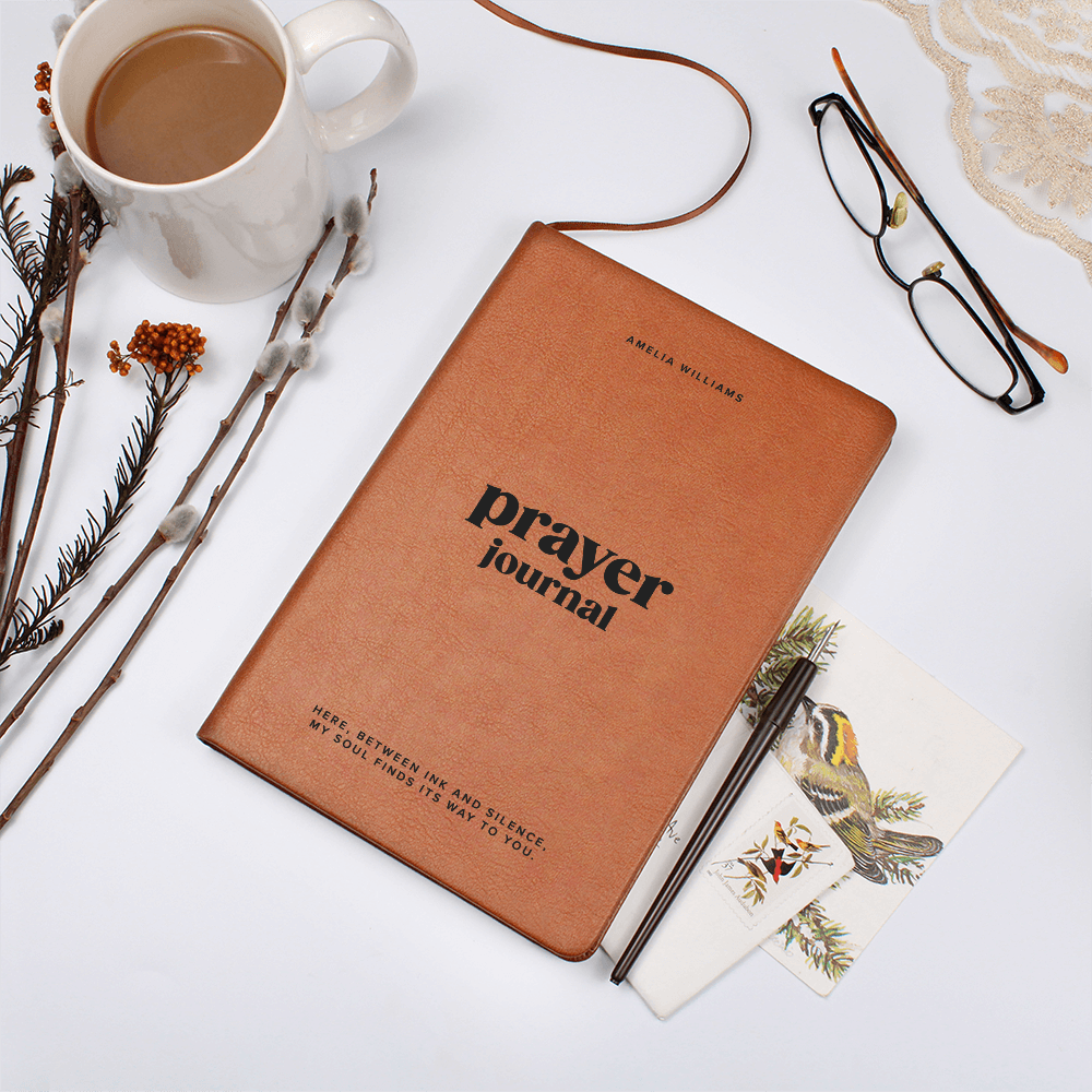 Personalised Prayer Journal With Custom Name And Inspirational Quote