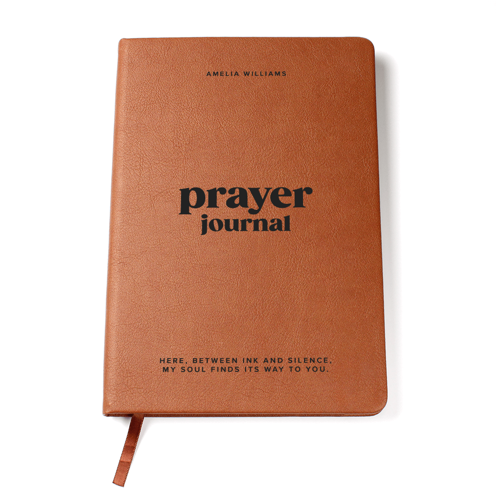 Personalised Prayer Journal With Custom Name And Inspirational Quote