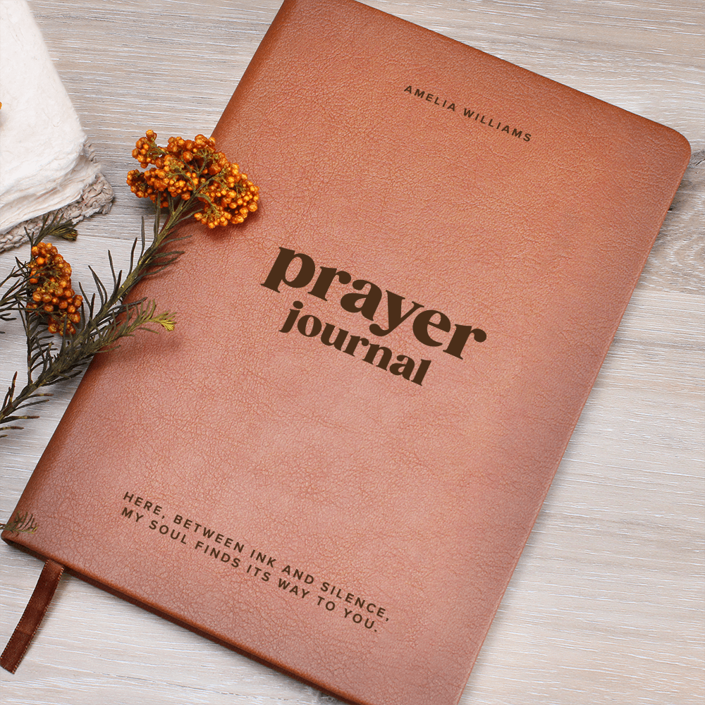 Personalised Prayer Journal With Custom Name And Inspirational Quote