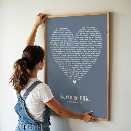 Heart Shaped Song Lyrics Print