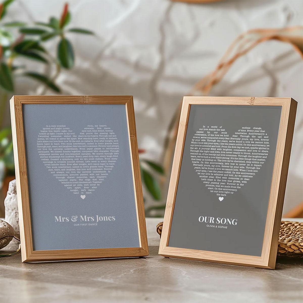 Heart Shaped Song Lyrics Print