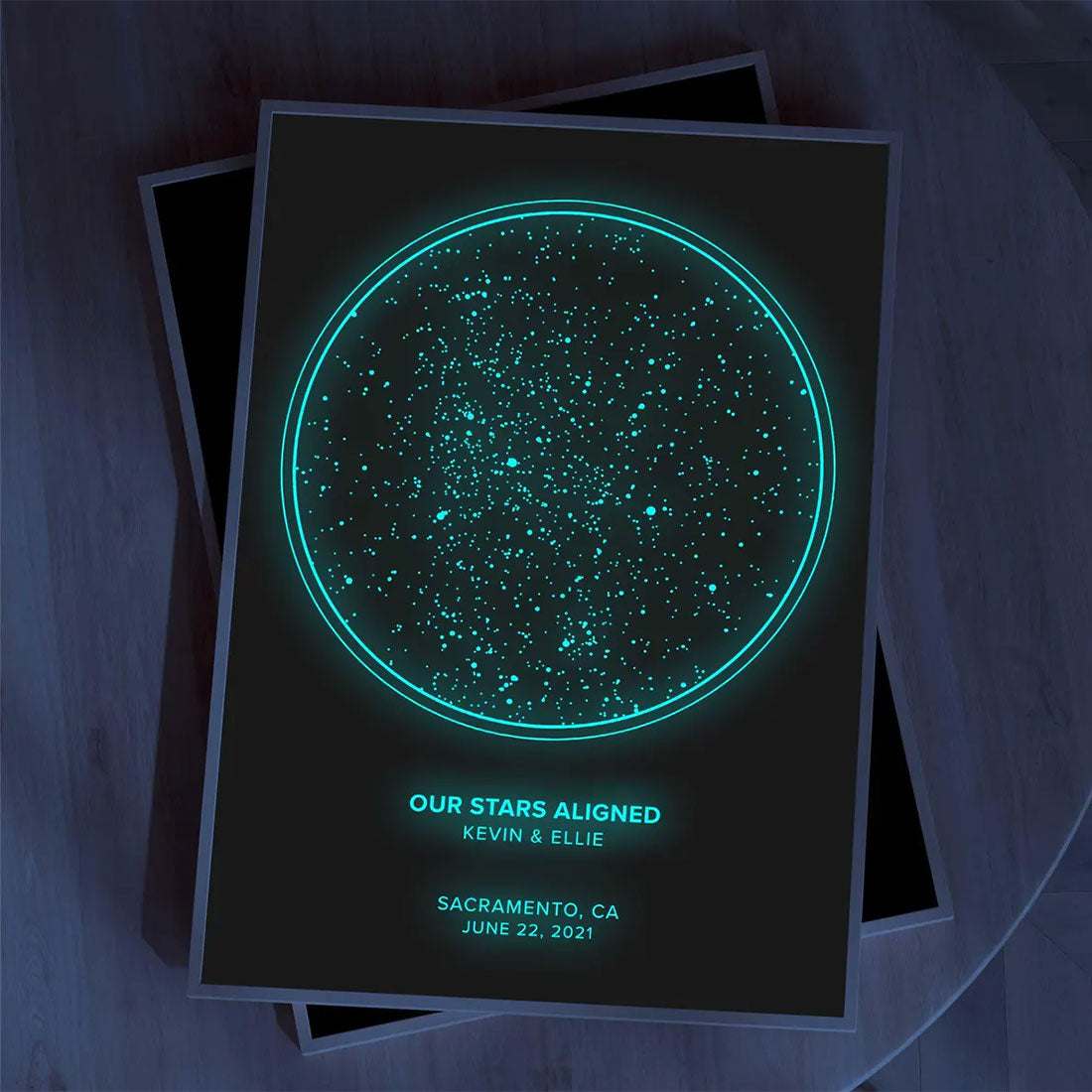 Custom Star Map By Date And Time - Glow In The Dark Print