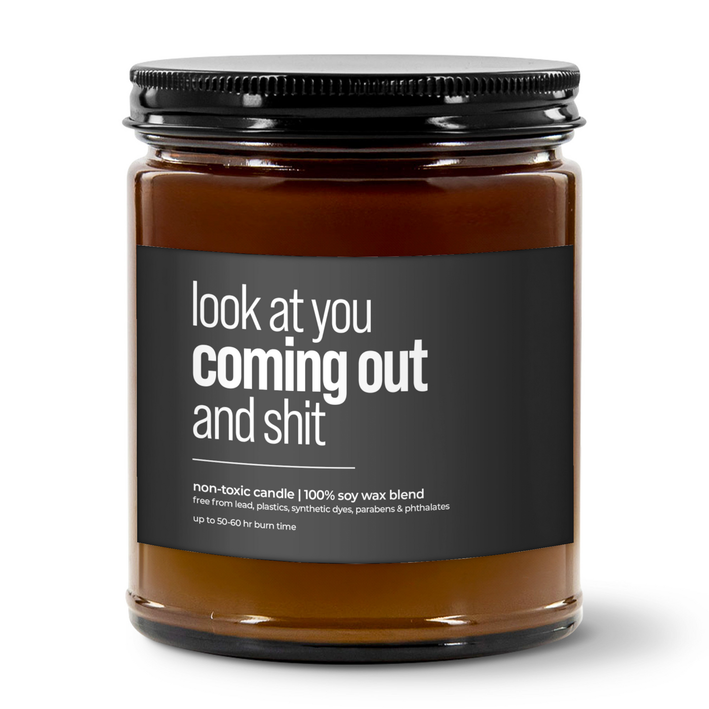Look At You Coming Out And Shit - Amber & Black Lid