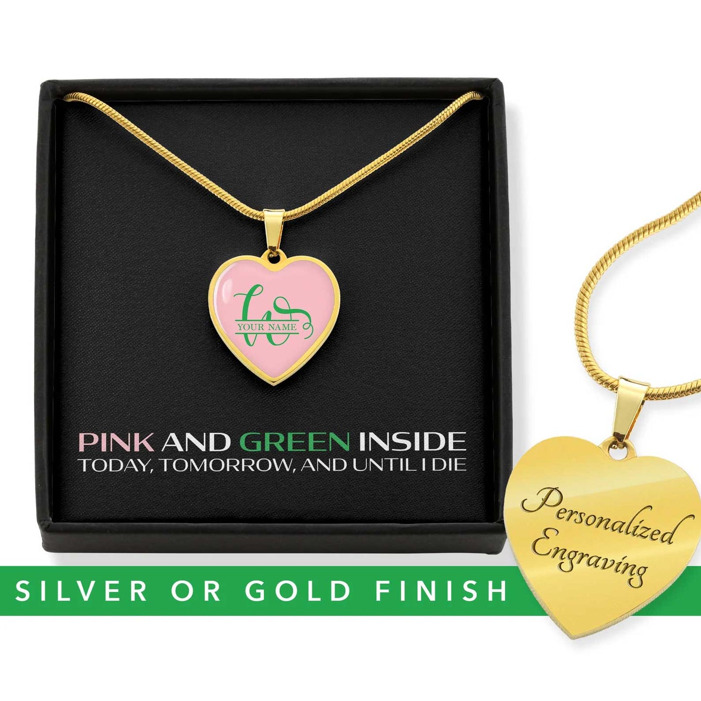 Alpha Kappa Alpha Custom Initial Necklace