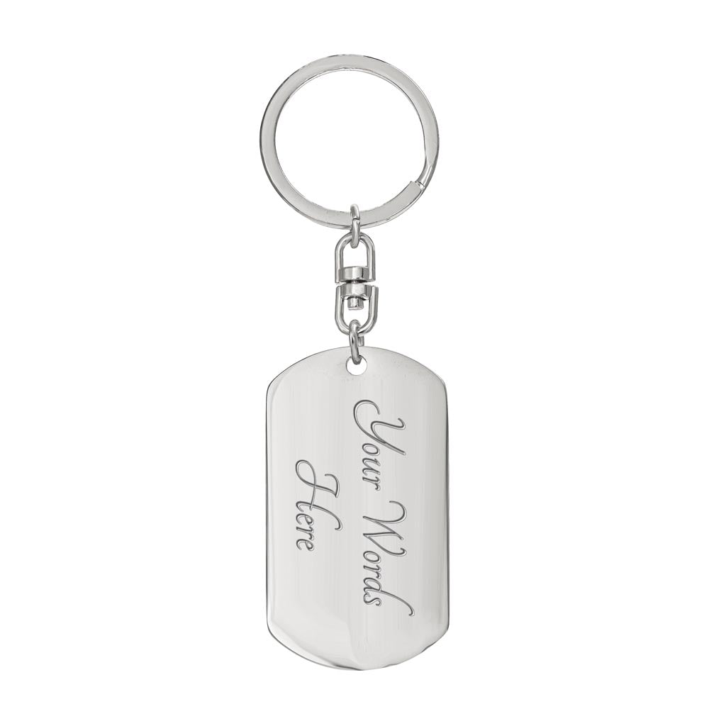 Straight Ally Pride Flag Keychain With Optional Engraving