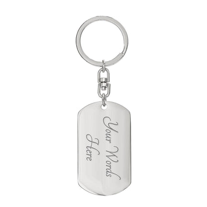 Straight Ally Pride Flag Keychain With Optional Engraving