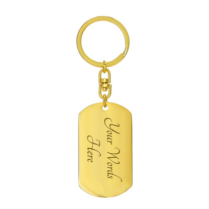 Straight Ally Pride Flag Keychain With Optional Engraving