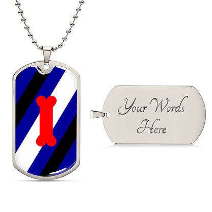 Puppy Play Pride Flag Necklace With Optional Engraving
