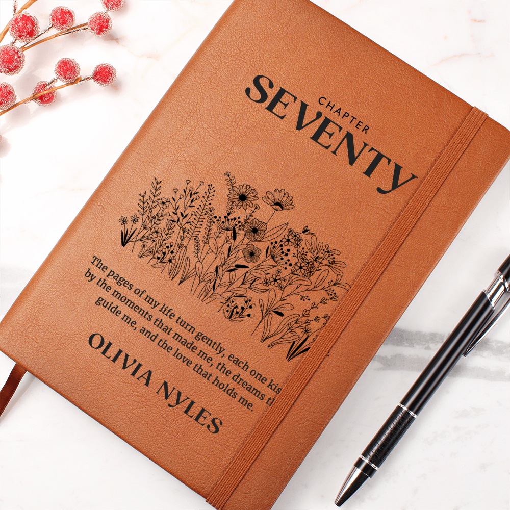 Personalized 70th Birthday Journal with Name – Custom Gift for 70th Birthday