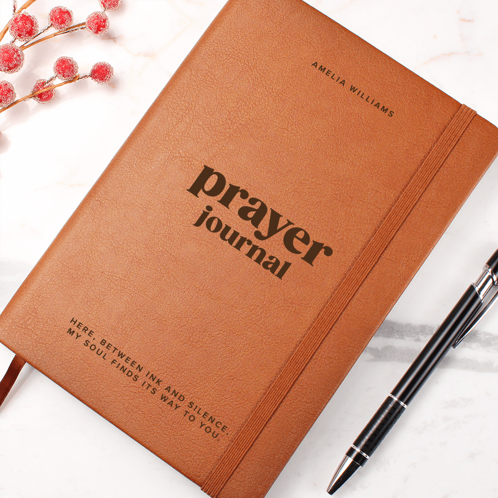 Personalised Prayer Journal With Custom Name And Inspirational Quote