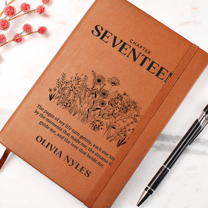Personalized 17th Birthday Journal with Name – Custom Gift for 17th Birthday