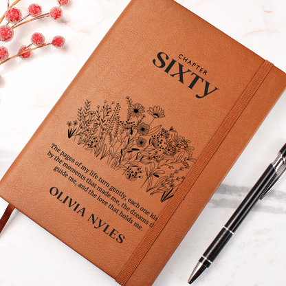 Personalized 60th Birthday Journal with Name – Custom Gift for 60th Birthday