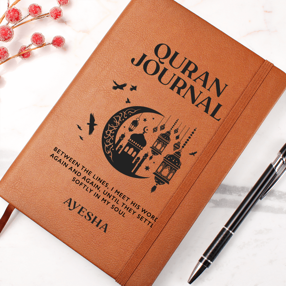 Quran Journal – Islamic Reflection Notebook – Muslim Gift for Women & Men – Prayer & Tafsir Study Journal
