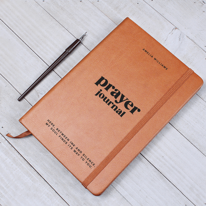 Personalised Prayer Journal With Custom Name And Inspirational Quote