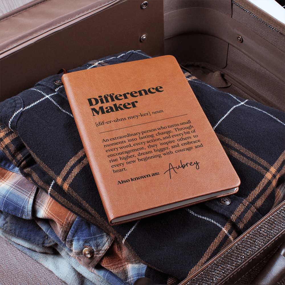 Personalized Difference Maker Journal, Going Away Gift For Coworker, Leader Present With Custom Name