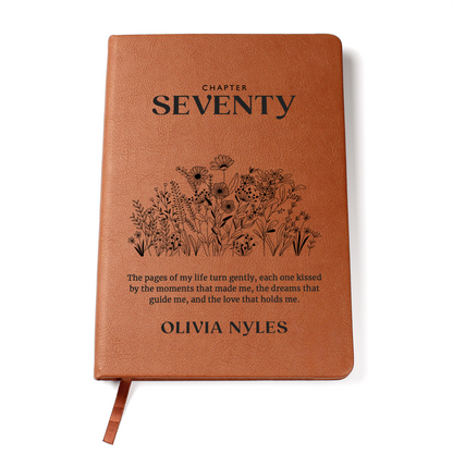 Personalized 70th Birthday Journal with Name – Custom Gift for 70th Birthday
