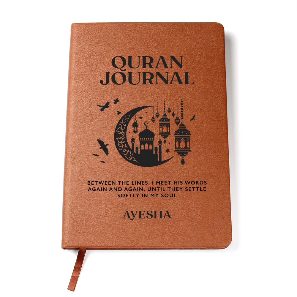 Quran Journal – Islamic Reflection Notebook – Muslim Gift for Women & Men – Prayer & Tafsir Study Journal