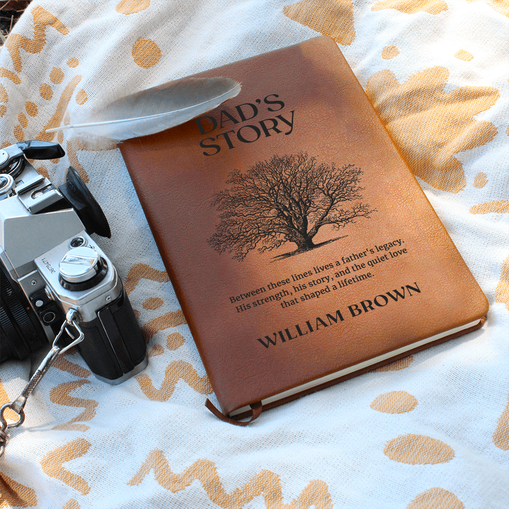 Dad's Story Journal with Custom Name - Handwritten Family Keepsake, Memory Book for Dad, Personalised Father's Legacy Gift
