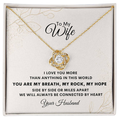 I Love You More Than Anything In This World - Love Knot Necklace For Wife