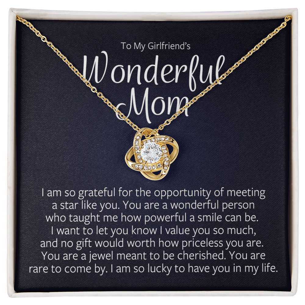 To My Girlfriend's Wonderful Mom - Love Knot Necklace
