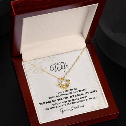 I Love You More Than Anything In This World - Love Knot Necklace For Wife