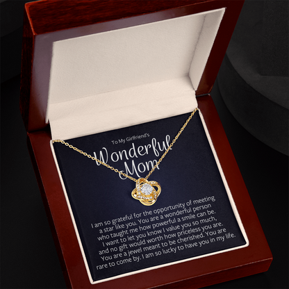 To My Girlfriend's Wonderful Mom - Love Knot Necklace